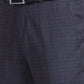 Men Grey Slim Fit Checks Terry Rayon Blend Trouser