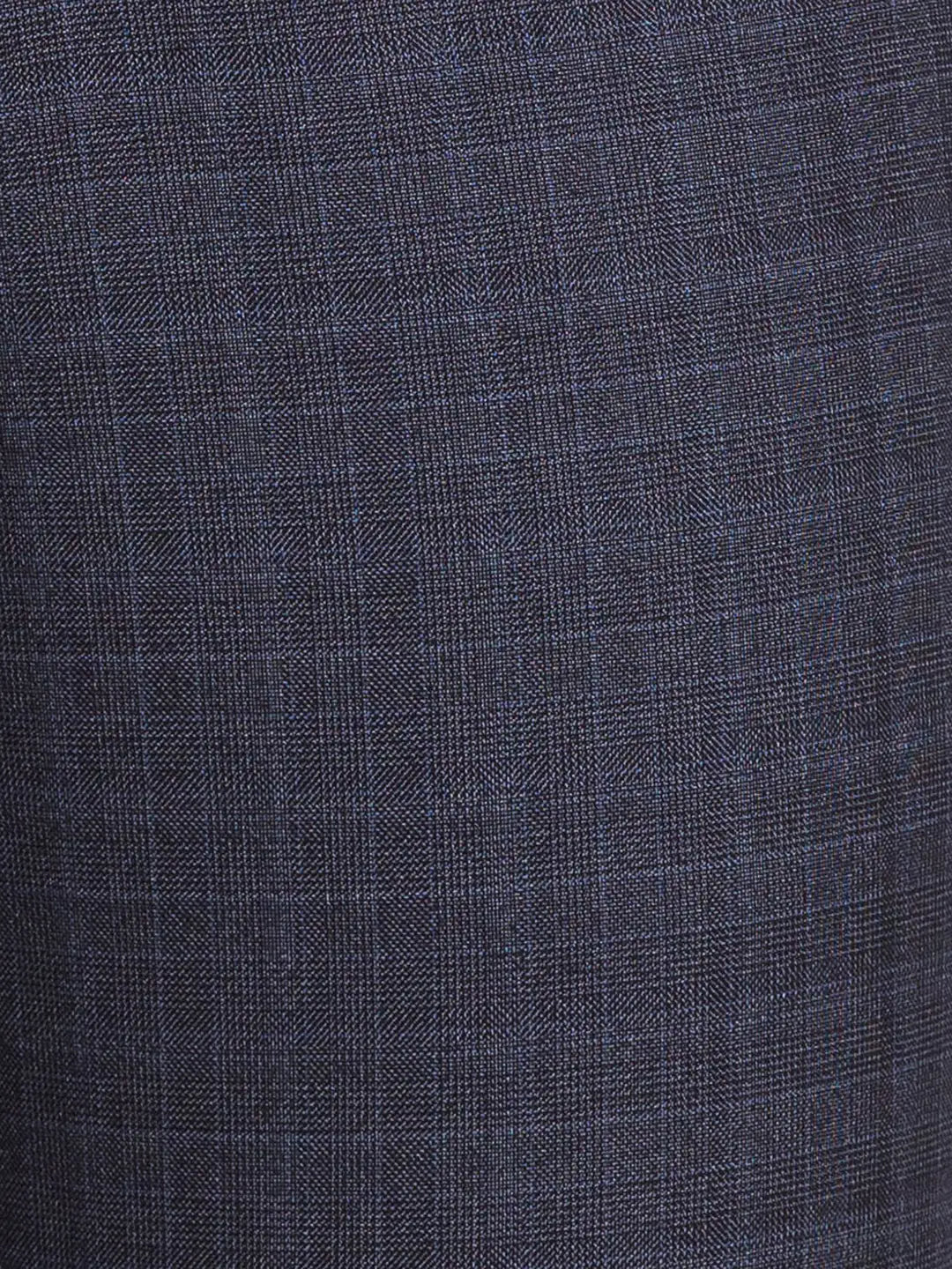 Men Grey Slim Fit Checks Terry Rayon Blend Trouser