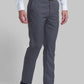 Men Grey Contemporary Fit Checks Polyester Blend Trouser