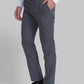 Men Grey Contemporary Fit Checks Polyester Blend Trouser