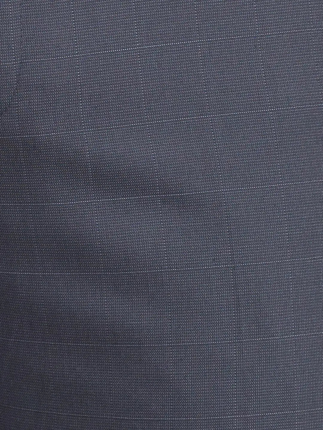 Men Grey Contemporary Fit Checks Polyester Blend Trouser