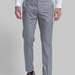 Men Grey Contemporary Fit Checks Polyester Blend Trouser