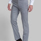 Men Grey Contemporary Fit Checks Polyester Blend Trouser