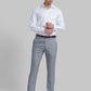 Men Grey Contemporary Fit Checks Polyester Blend Trouser