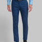 Men Blue Contemporary Fit Checks Polyester Blend Trouser