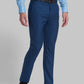 Men Blue Contemporary Fit Checks Polyester Blend Trouser