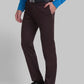 Men Brown Contemporary Fit Solid Terry Rayon Blend Trouser