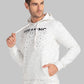 Men White Regular Fit Print Cotton Polyester Blend Sweatshirts