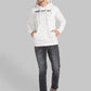 Men White Regular Fit Print Cotton Polyester Blend Sweatshirts