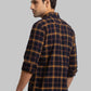 Men Blue Slim Fit Checks Cotton Full Sleeve Shirts