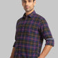 Men Green Slim Fit Checks Cotton Full Sleeve Shirts