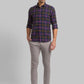 Men Green Slim Fit Checks Cotton Full Sleeve Shirts