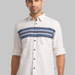 Parx Men Blue Engineered Slim Fit Cotton Shirt