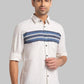 Parx Men Blue Engineered Slim Fit Cotton Shirt