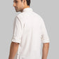 Parx Men Blue Engineered Slim Fit Cotton Shirt