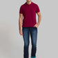 Men Blue Slim Tapered Fit Plain Polyester Blend Jeans
