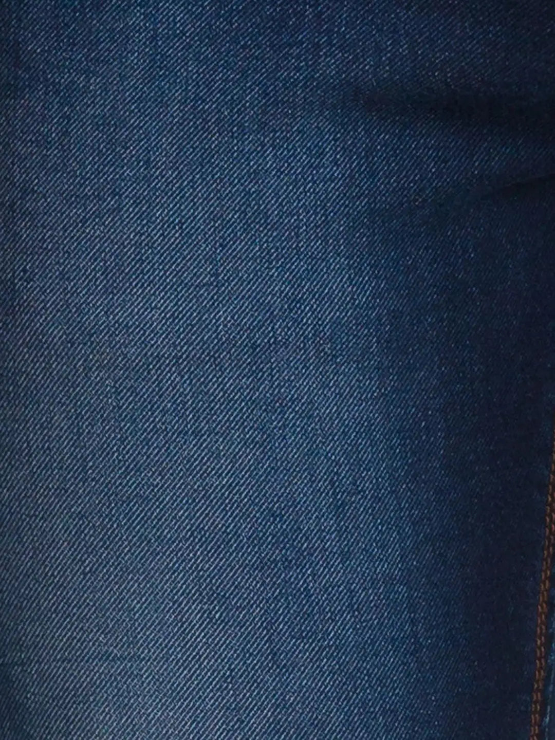 Men Blue Slim Tapered Fit Plain Polyester Blend Jeans