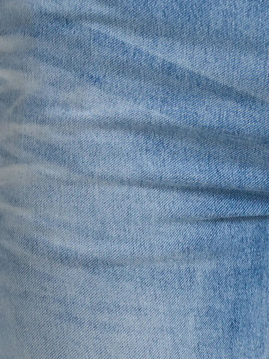 Men Blue Skinny Cropped Fit Plain Polyester Blend Jeans