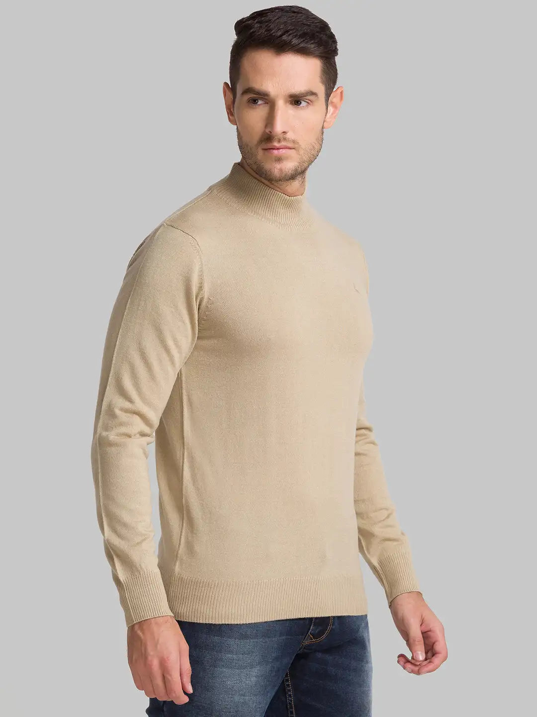 Men Blue Slim Tapered Fit Plain Cotton Blend Jeans