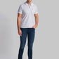 Men Blue Skinny Cropped Fit Knitted Cotton Blend Jeans