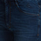 Men Blue Skinny Cropped Fit Knitted Cotton Blend Jeans