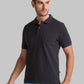 Men Grey Regular Fit Solid Cotton Round Neck Collar Polo T-Shirt