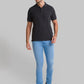 Men Grey Regular Fit Solid Cotton Round Neck Collar Polo T-Shirt