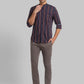 Men Red Slim Fit Stripe Cotton Full Sleeve Shirts