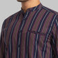 Men Red Slim Fit Stripe Cotton Full Sleeve Shirts