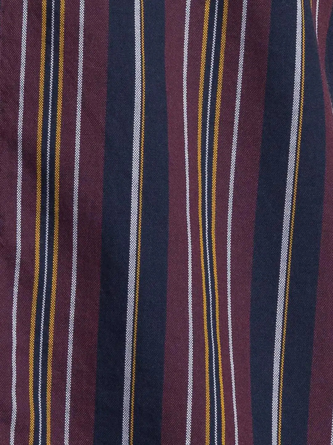 Men Red Slim Fit Stripe Cotton Full Sleeve Shirts