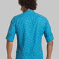 Men Blue Slim Fit Print Cotton Full Sleeve Shirts