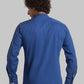 Men Blue Slim Fit Solid Cotton Full Sleeve Shirts