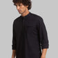 Men Black Slim Fit Solid Cotton Full Sleeve Shirts