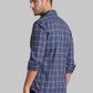 Men Blue Slim Fit Checks Cotton Full Sleeve Shirts