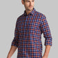 Men Blue Slim Fit Checks Cotton Full Sleeve Shirts