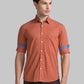 Men Red Slim Fit Print Cotton Full Sleeve Shirts