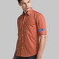 Men Red Slim Fit Print Cotton Full Sleeve Shirts