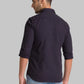 Men Black Slim Fit Print Cotton Full Sleeve Shirts