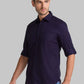 Men Blue Slim Fit Solid Cotton Full Sleeve Shirts