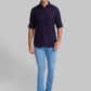 Men Blue Slim Fit Solid Cotton Full Sleeve Shirts