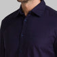 Men Blue Slim Fit Solid Cotton Full Sleeve Shirts