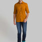 Men Yellow Slim Fit Solid Cotton Full Sleeve Shirts