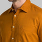 Men Yellow Slim Fit Solid Cotton Full Sleeve Shirts