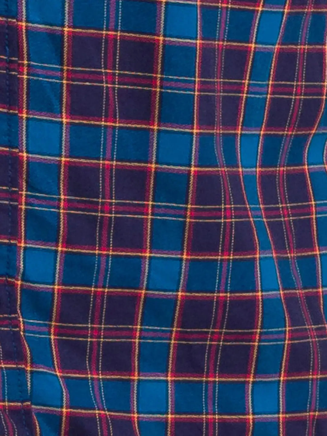 Men Blue Slim Fit Checks Cotton Blend Full Sleeve Shirts