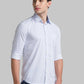 Men Blue Slim Fit Print Bamboo Microfiber Blend Full Sleeve Shirts