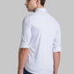Men Blue Slim Fit Print Bamboo Microfiber Blend Full Sleeve Shirts