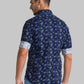 Men Blue Slim Fit Print Cotton Full Sleeve Shirts