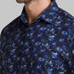 Men Blue Slim Fit Print Cotton Full Sleeve Shirts