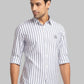 Men White Slim Fit Checks Cotton Full Sleeve Shirts