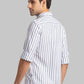 Men White Slim Fit Checks Cotton Full Sleeve Shirts